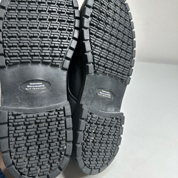 Skechers Mens Relaxet Fit Slip Resistant Black Ankle Work Boots Size 11 Lace Up - Picture 8 of 11